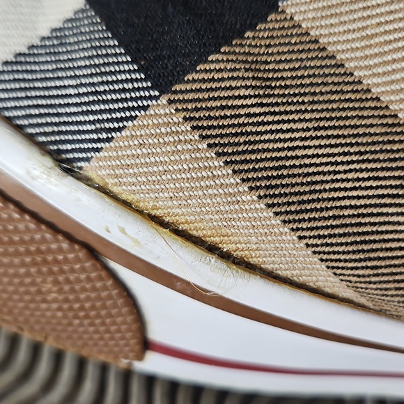 Burberry Nova Check Sneakers Slip On Size 7.5 - Picture 12 of 12